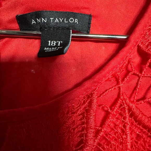 ANN TAYLOR WOMEN Red Lace Dress Size 18 - Picture 11 of 11